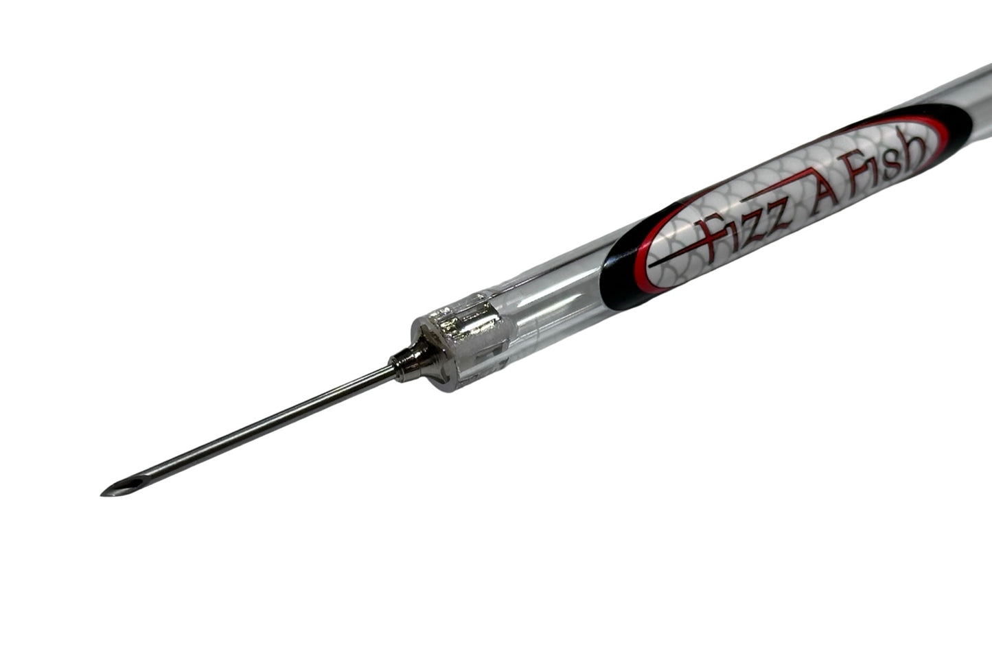 Fishing tool with 'Fizz A Fish' branding on a white background