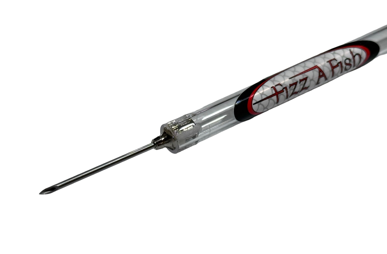 Fishing tool with 'Fizz A Fish' branding on a white background