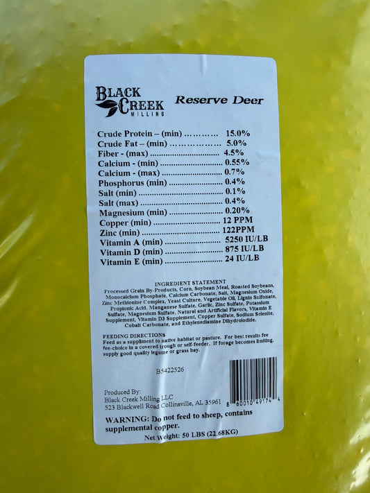 Black Creek Milling Deer Corn