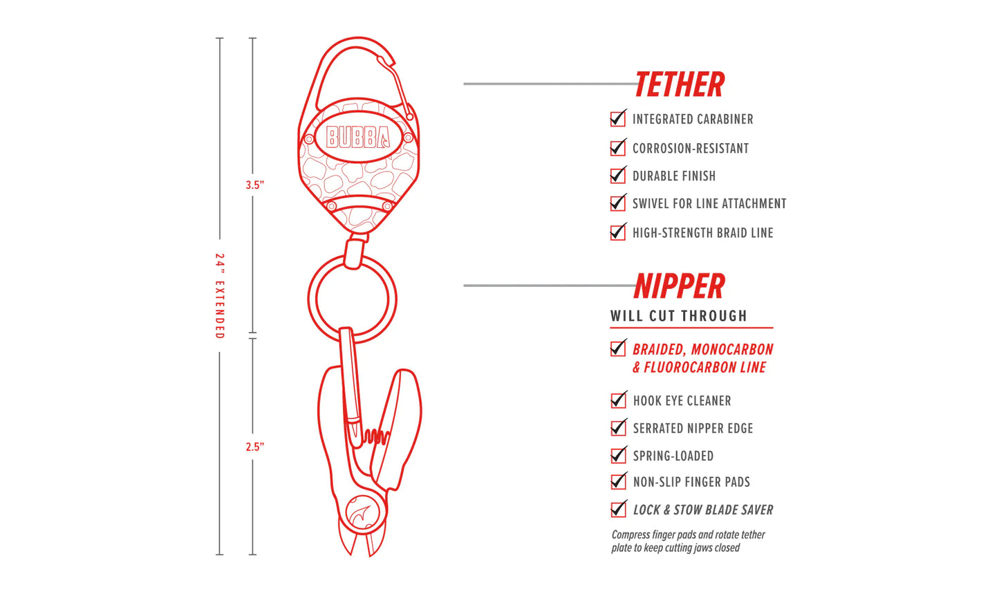 Bubba Line Clipper w/Tether